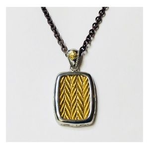 Charriol  18k Gold Bronze Steel Pendant Necklace